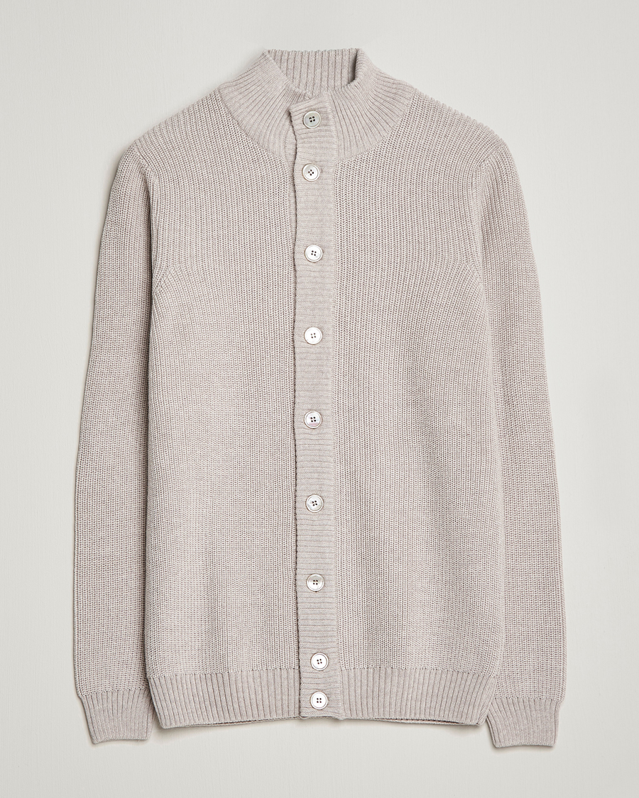 Homme | Pulls Et Tricots | Stenströms | Heavy Merino Cardigan Beige