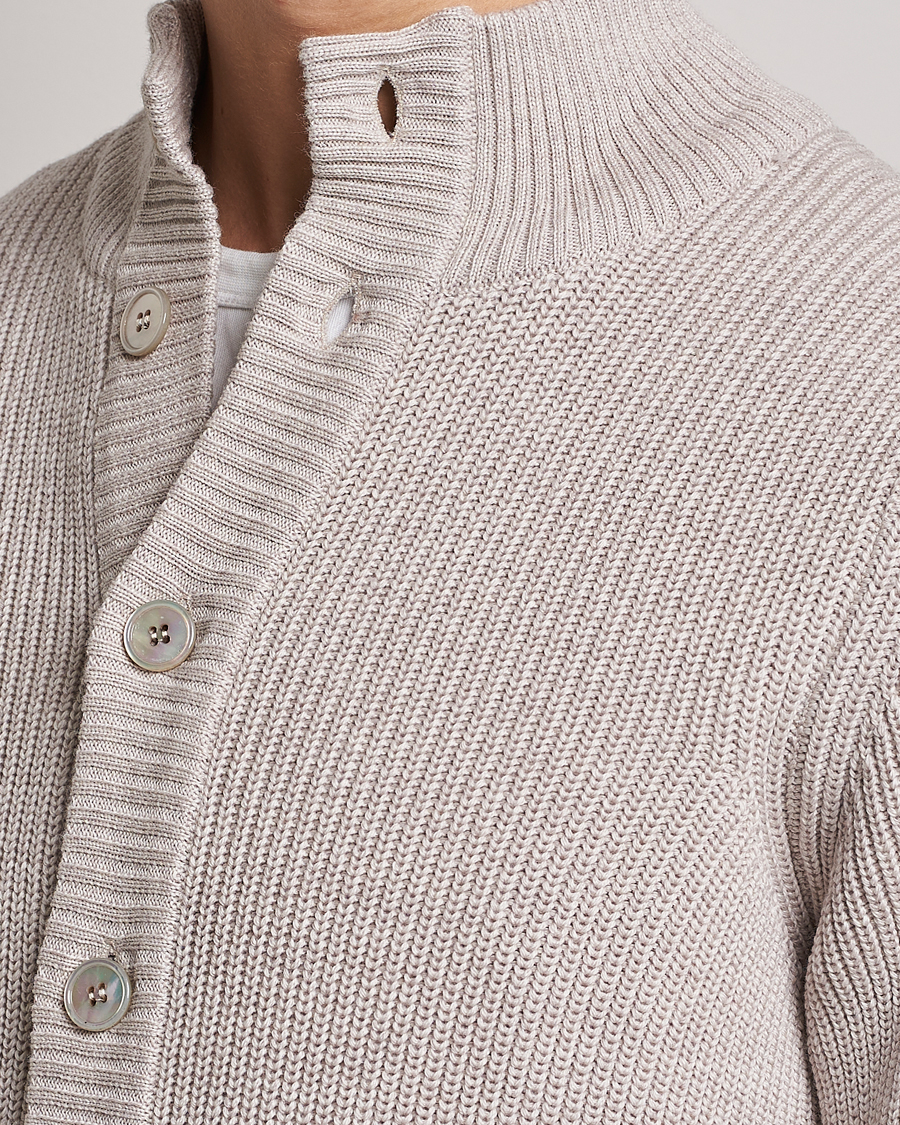 Homme | Pulls Et Tricots | Stenströms | Heavy Merino Cardigan Beige