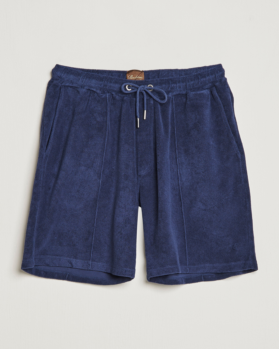 Heren | Korte broek | Stenströms | Terry Cotton Shorts Navy