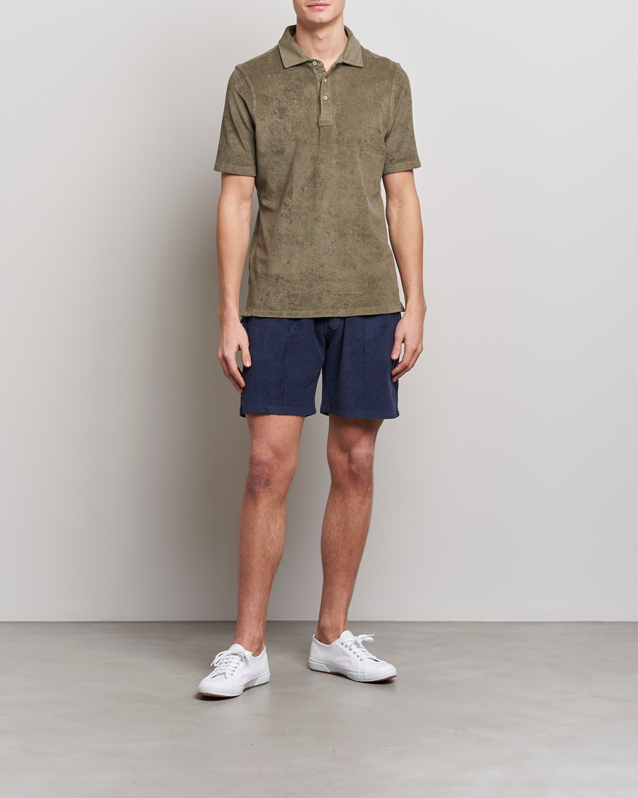 Heren | Korte broek | Stenströms | Terry Cotton Shorts Navy