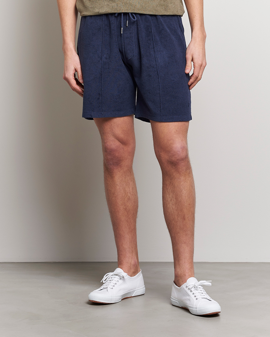 Heren | Korte broek | Stenströms | Terry Cotton Shorts Navy