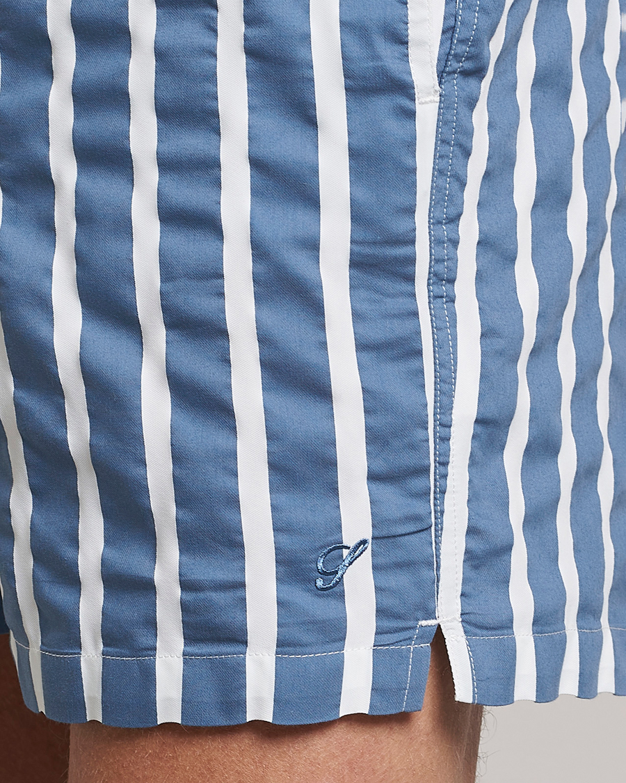 Homme | Maillots De Bain | Stenströms | Riviera Bold Striped Swim Shorts Blue