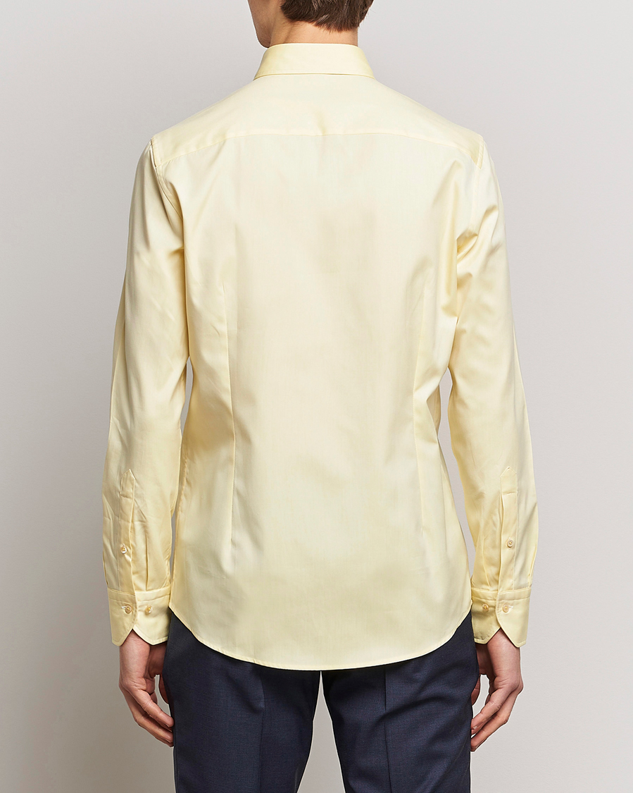 Homme | Chemises | Stenströms | Slimline Button Down Pinpoint Oxford Shirt Yellow