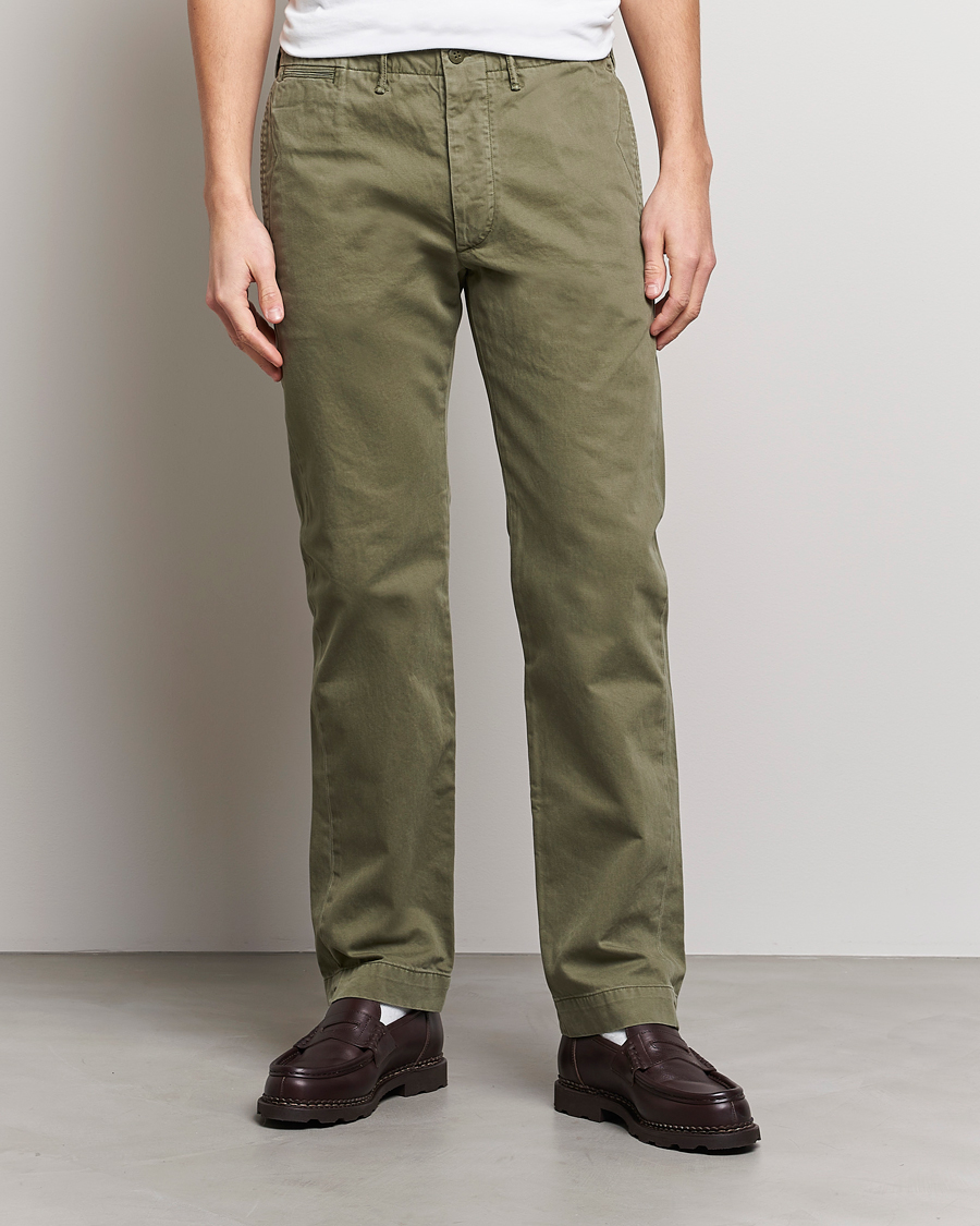 Homme | Pantalons | RRL | Officers Flat Pants Olive