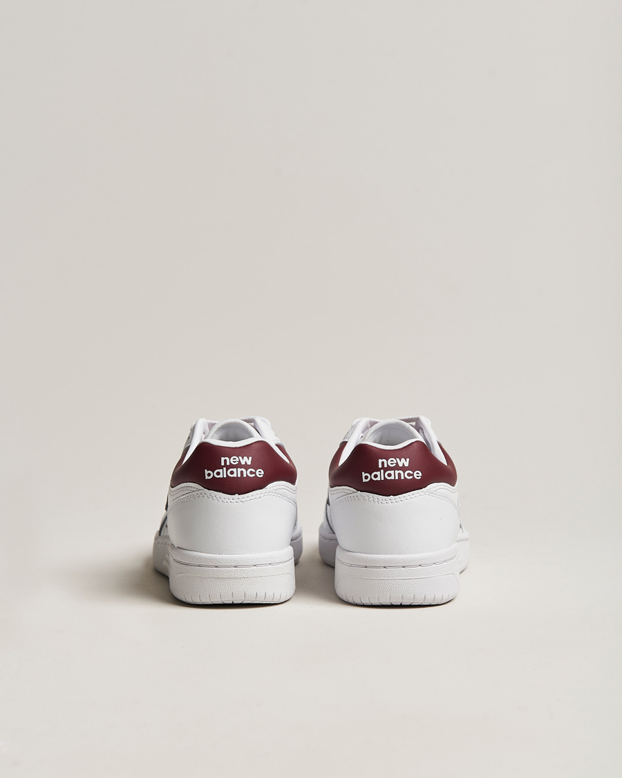 Homme | New Balance 480 Sneakers White/Burgundy | New Balance | 480 Sneakers White/Burgundy
