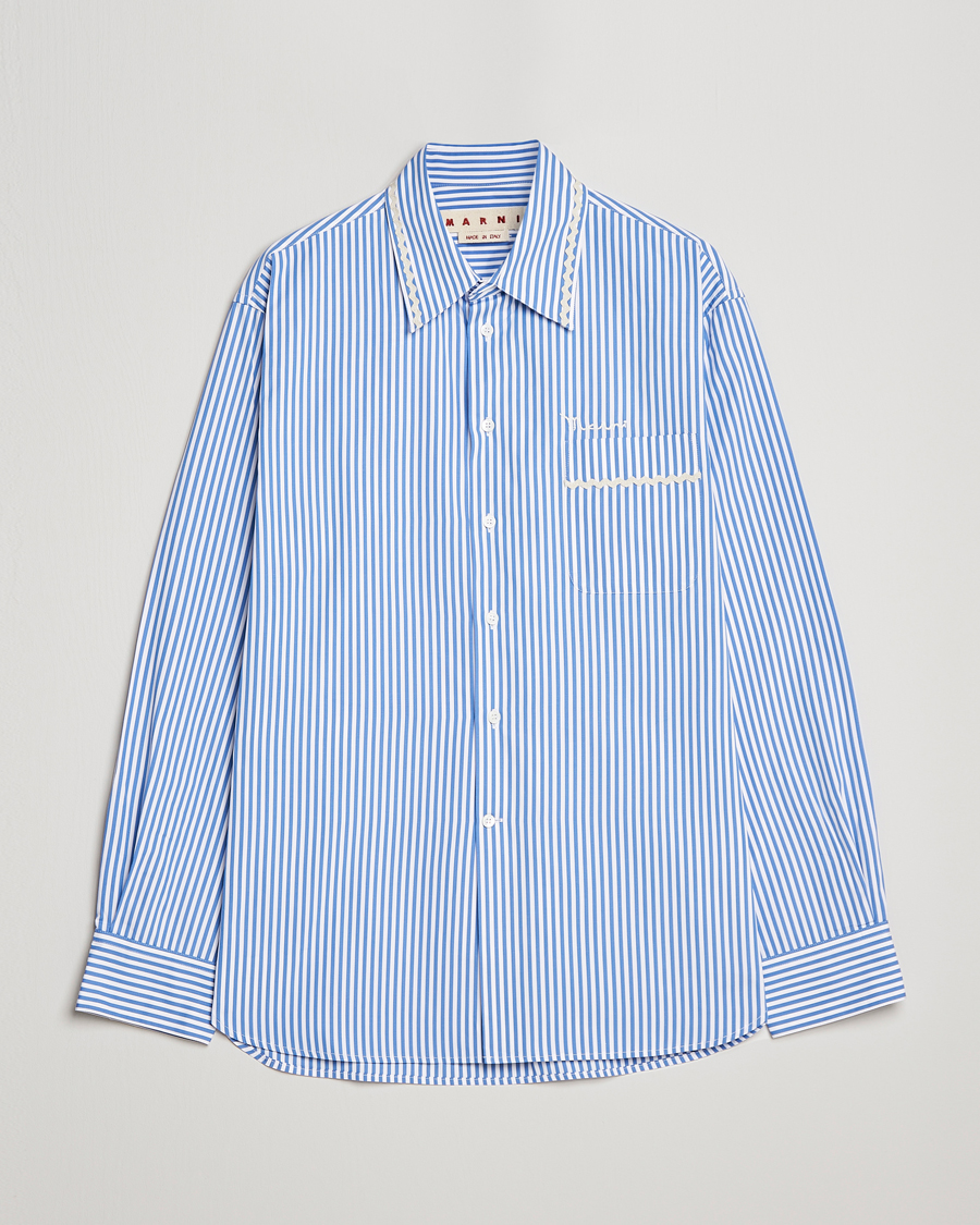 Homme | Chemises | Marni | Striped Pocket Shirt Iris Blue