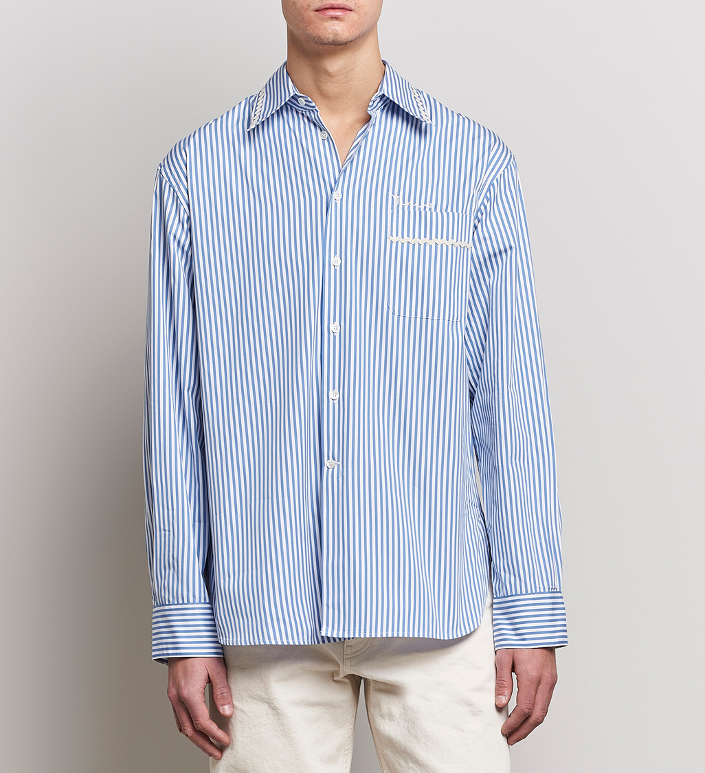 Homme | Chemises | Marni | Striped Pocket Shirt Iris Blue