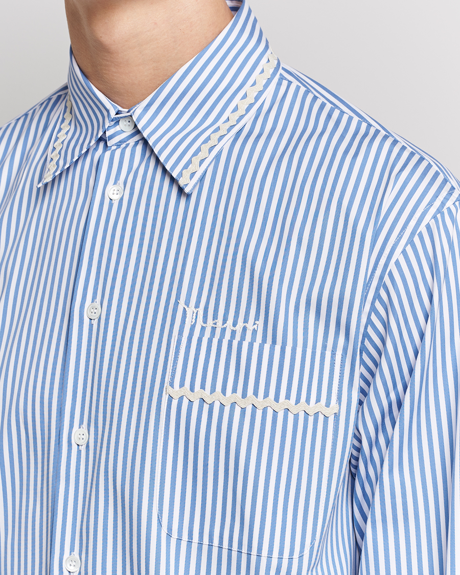 Homme | Chemises | Marni | Striped Pocket Shirt Iris Blue