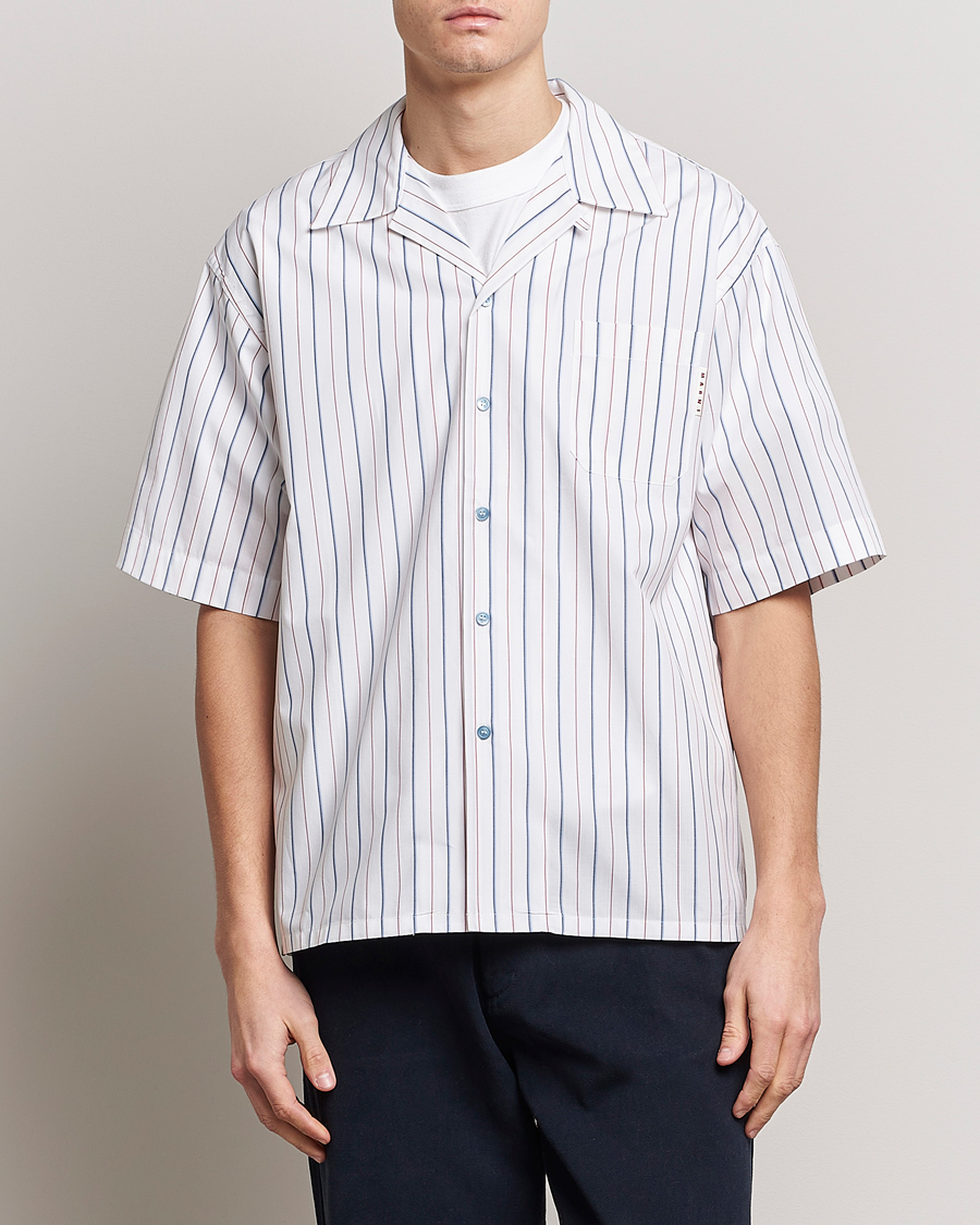 Heren | Overhemden | Marni | Striped Bowling Shirt Lily White