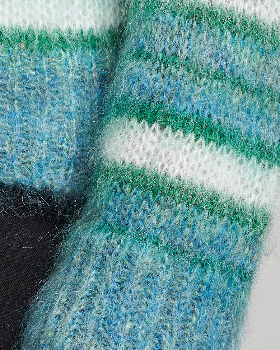 Homme | Pulls Et Tricots | Marni | Striped Mohair Sweater Turquoise