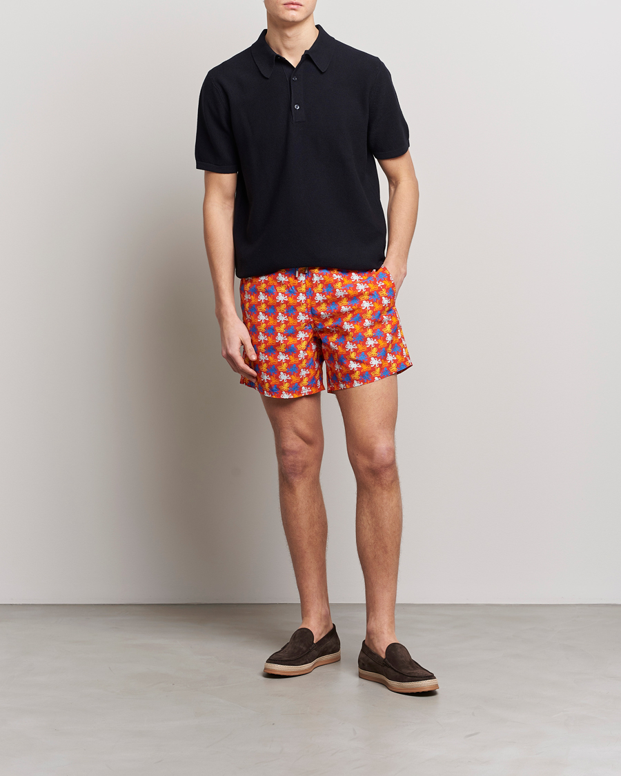 Homme | Maillots De Bain | Vilebrequin | Moorea Swimshorts Coquelicot