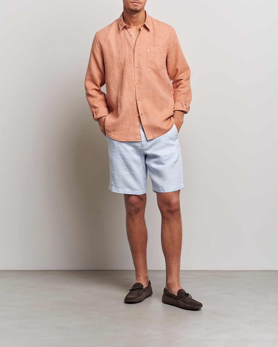 Homme | Chemises | Vilebrequin | Caroubis Linen Shirt Pottery