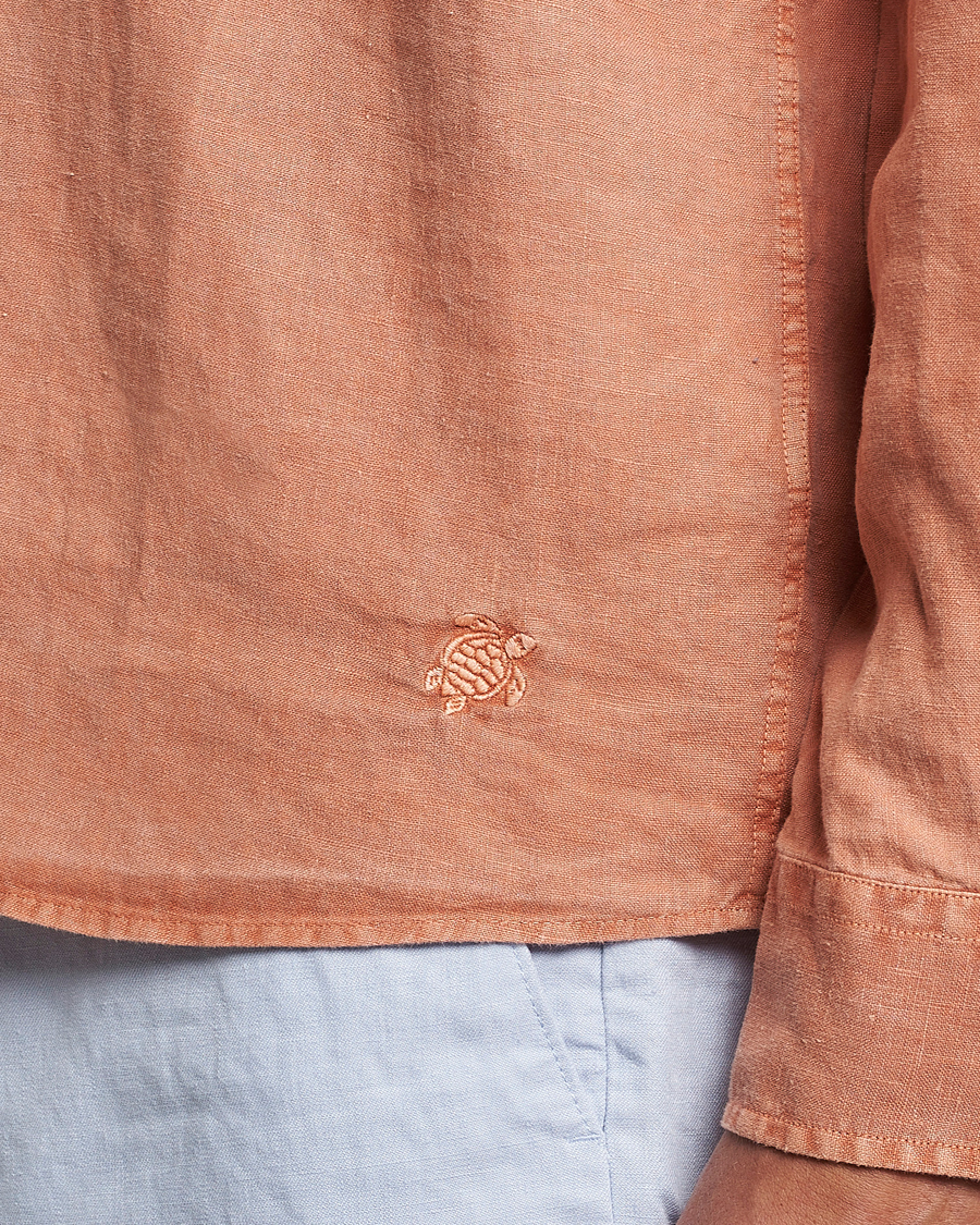 Homme | Chemises | Vilebrequin | Caroubis Linen Shirt Pottery