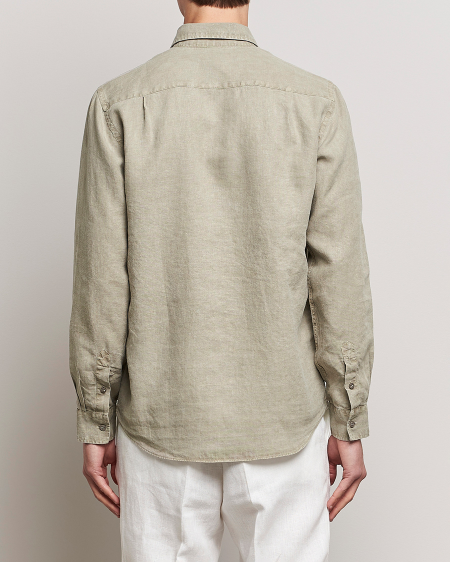 Homme | Chemises | Vilebrequin | Caroubis Linen Shirt Ecalyptus
