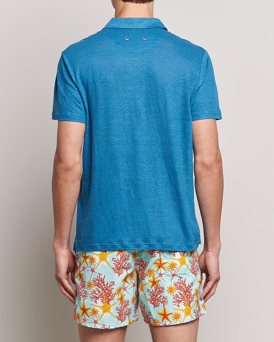 Homme | Polos | Vilebrequin | Jersey Linen Polo Calanque