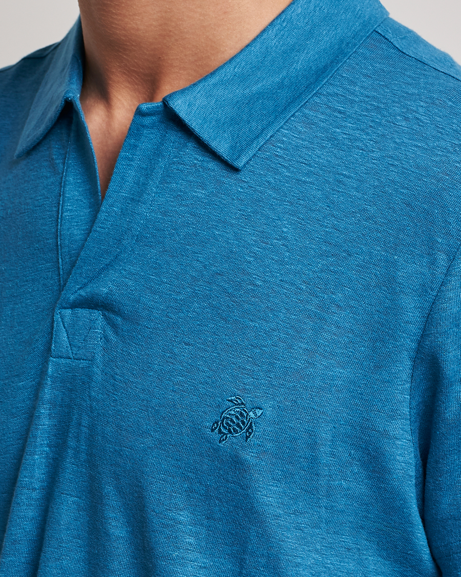 Homme | Polos | Vilebrequin | Jersey Linen Polo Calanque