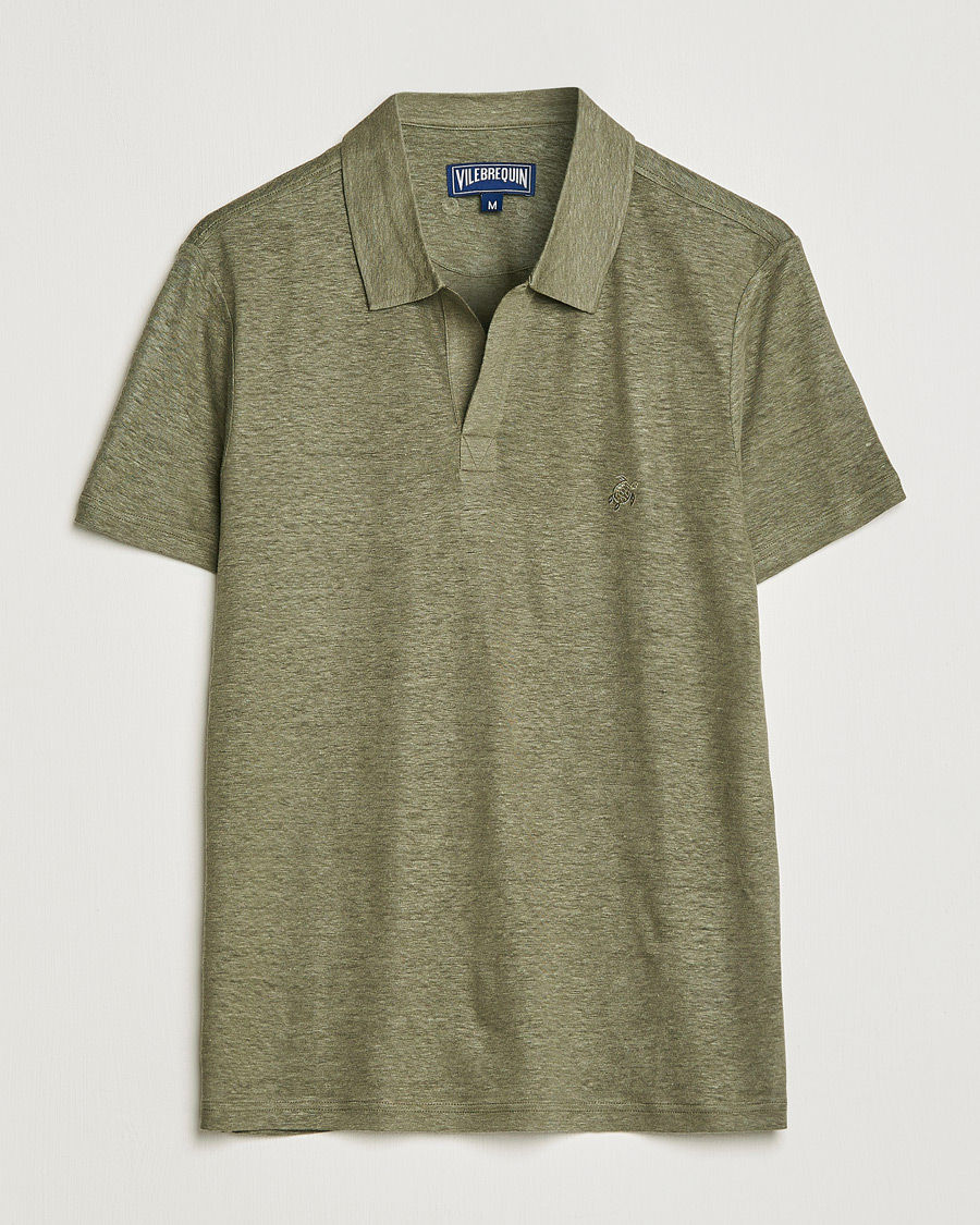 Homme | Polos | Vilebrequin | Jersey Linen Polo Olivier