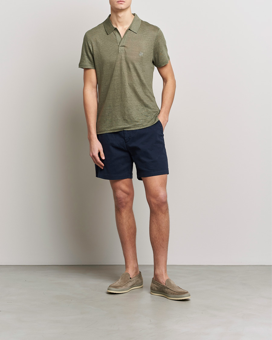 Homme | Polos | Vilebrequin | Jersey Linen Polo Olivier
