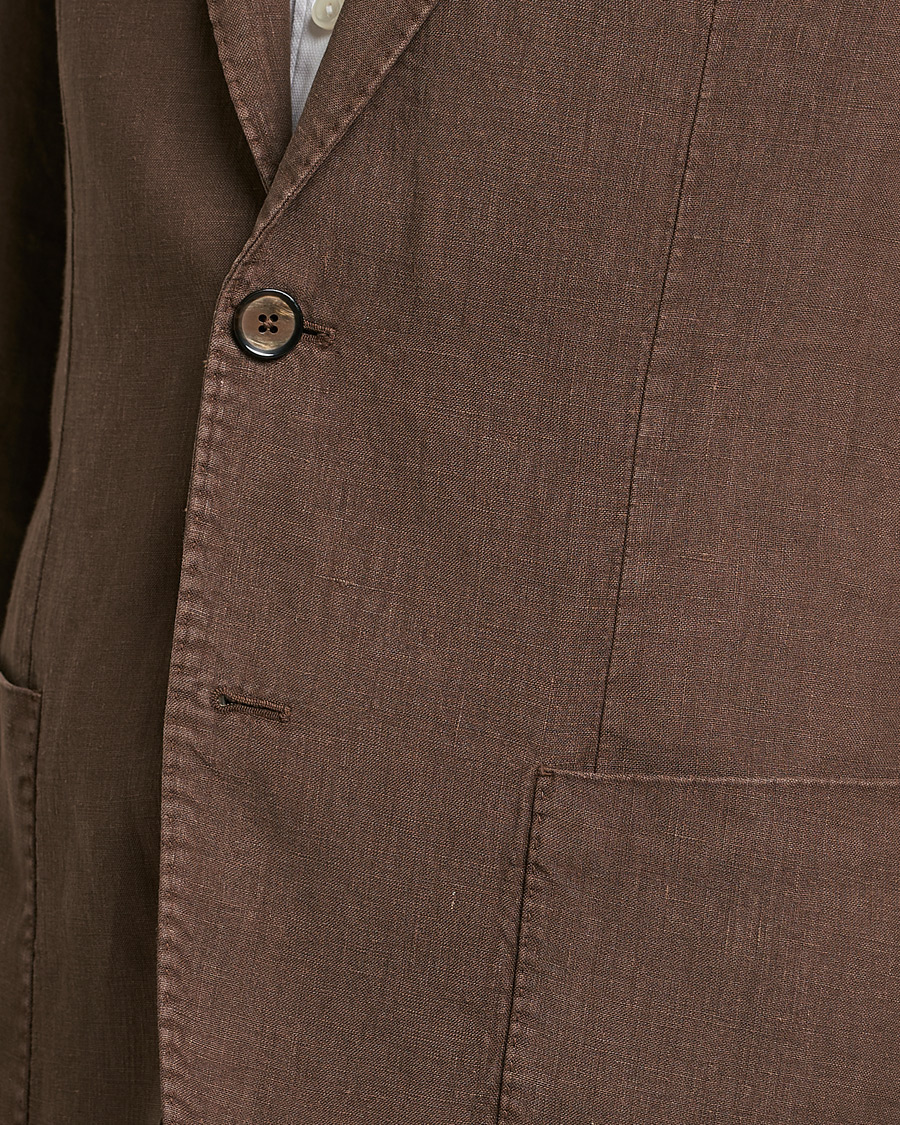 Homme | Blazers | L.B.M. 1911 | Jack Regular Fit Linen Blazer Brown