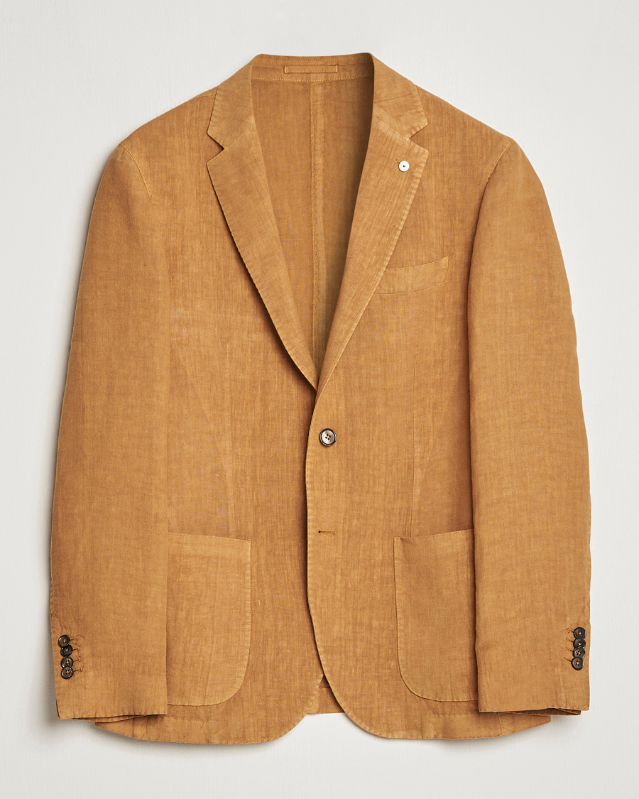 Homme | Blazers | L.B.M. 1911 | Jack Regular Fit Linen Blazer Camel