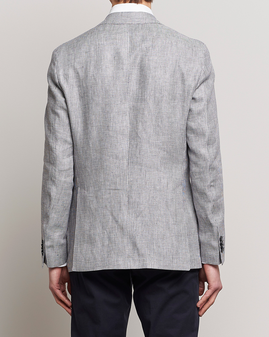 Homme | Blazers | L.B.M. 1911 | Jack Regular Fit Houndstooth Linen Blazer Grey