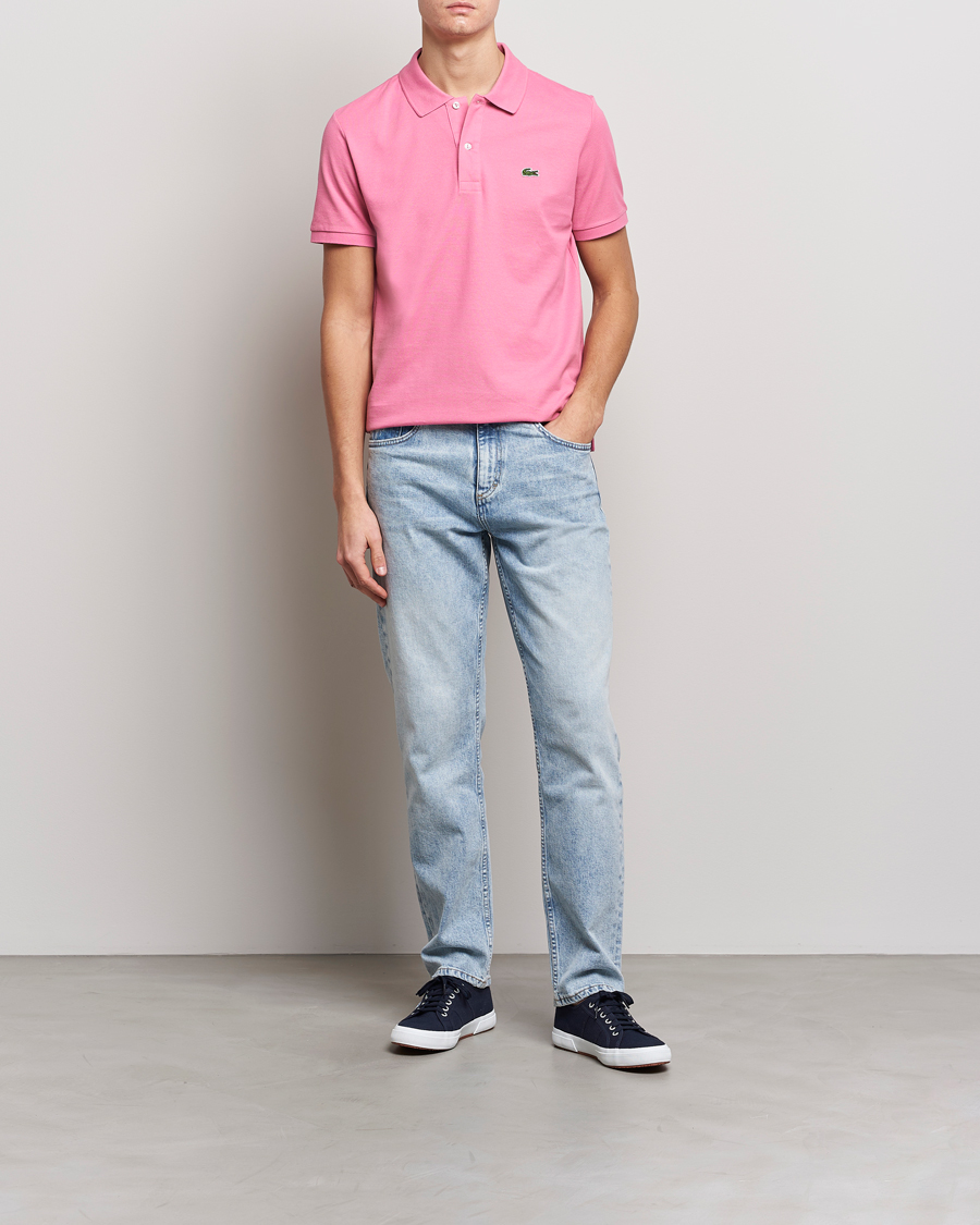 Homme | Polos | Lacoste | Slim Fit Polo Piké Reseda Pink