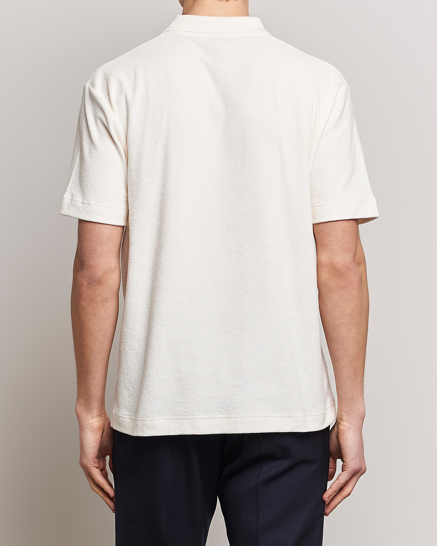 Homme | Polos | Sunspel | Towelling Polo Shirt Archive White