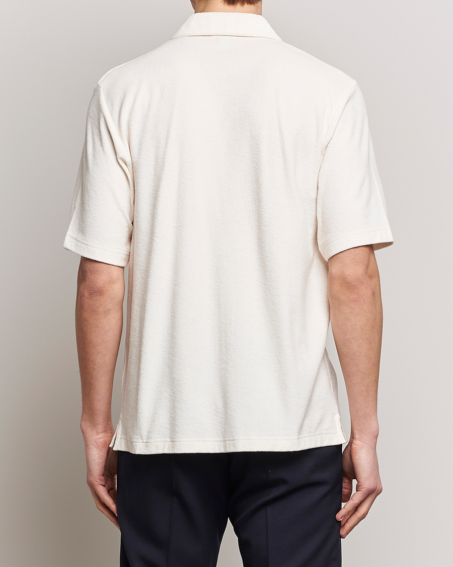 Heren | Overhemden | Sunspel | Towelling Camp Collar Shirt Archive White
