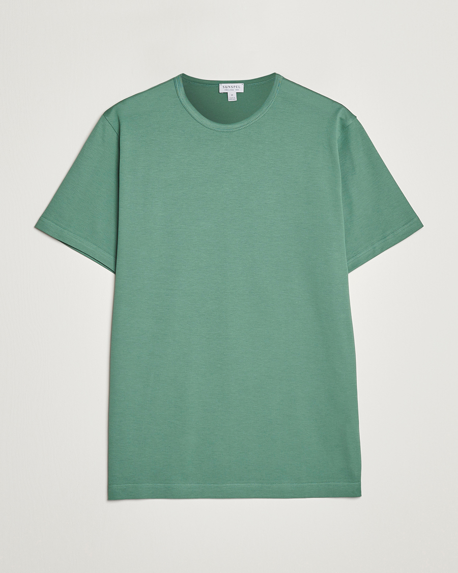 Homme | T-shirts | Sunspel | Crew Neck Cotton Tee Thyme