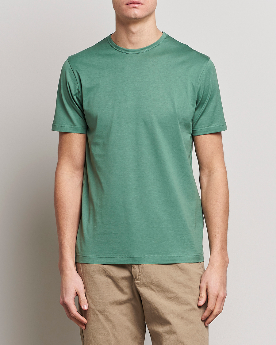 Homme | T-shirts | Sunspel | Crew Neck Cotton Tee Thyme