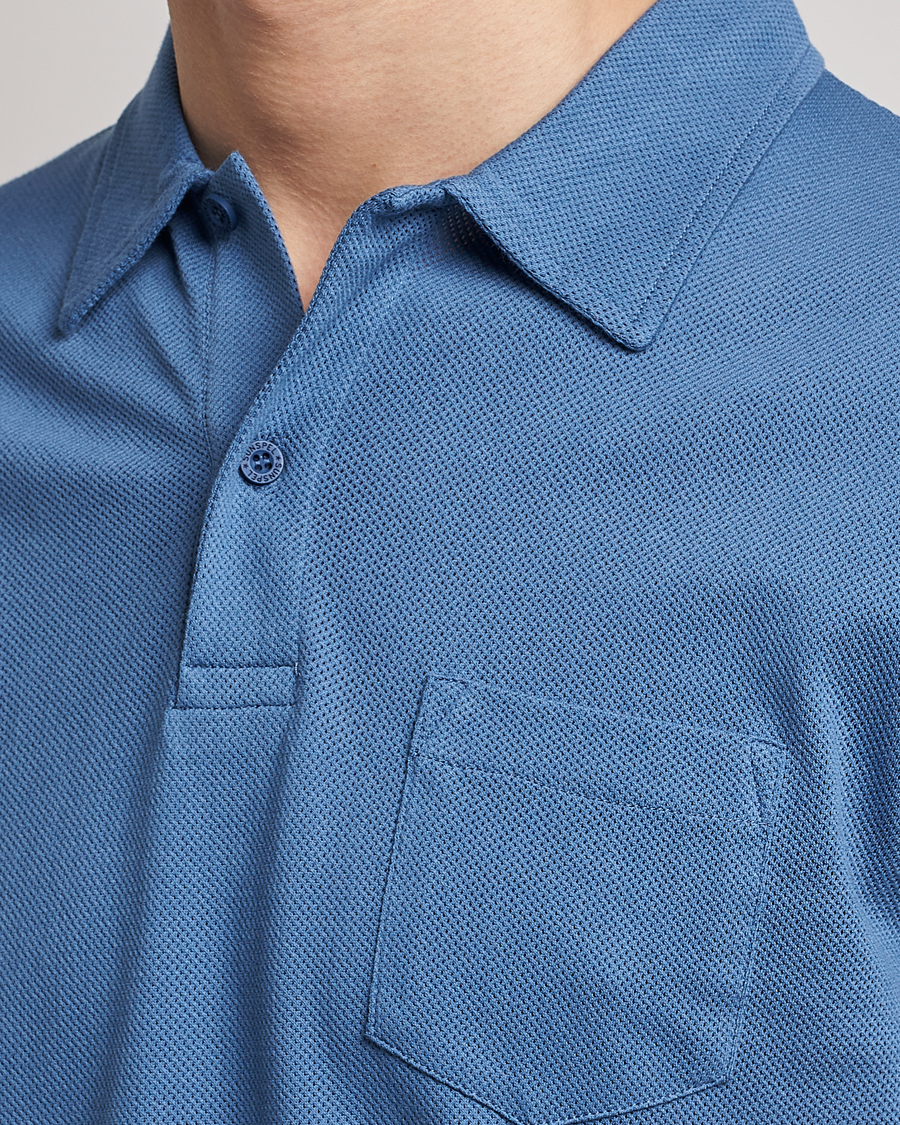 Homme | Polos | Sunspel | Riviera Polo Shirt Blue Stone