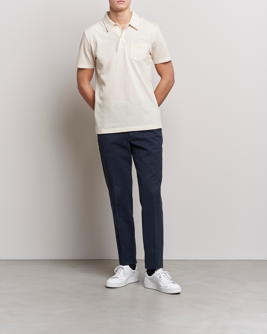 Heren | Polo's | Sunspel | Riviera Polo Shirt Undyed