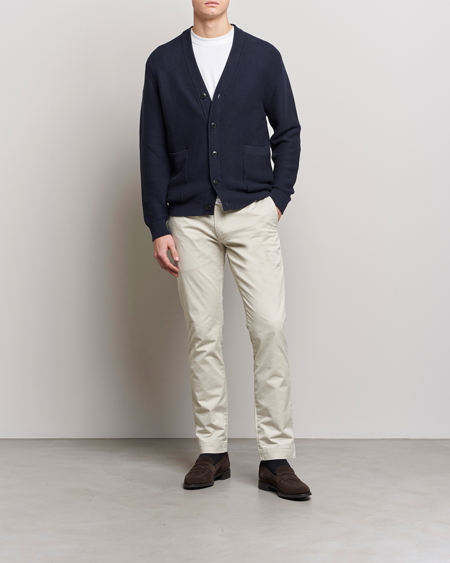 Homme | Pulls Et Tricots | Sunspel | Garter Cotton Knit Cardigan Navy