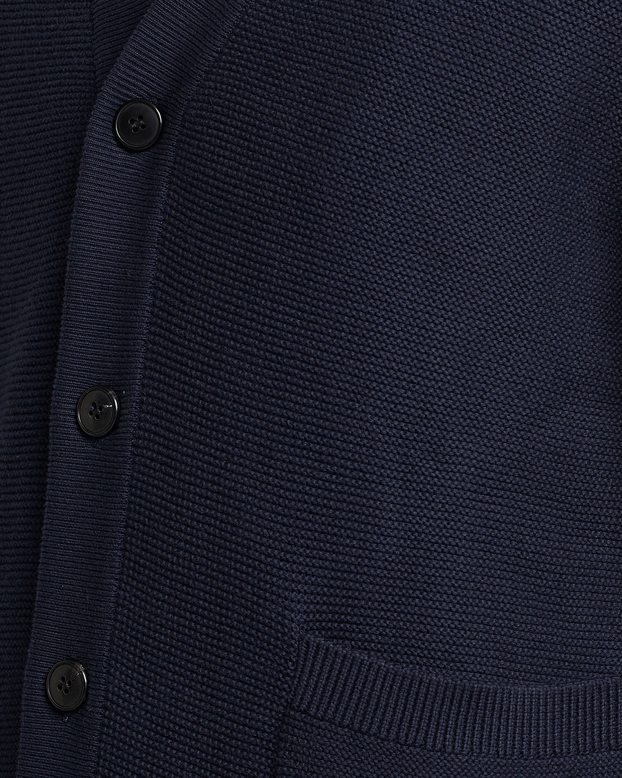Homme | Pulls Et Tricots | Sunspel | Garter Cotton Knit Cardigan Navy