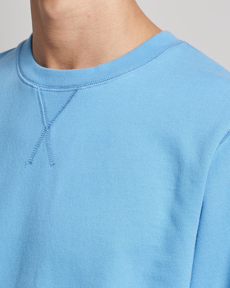 Heren | Truien | Sunspel | Loopback Sweatshirt Ocean Blue