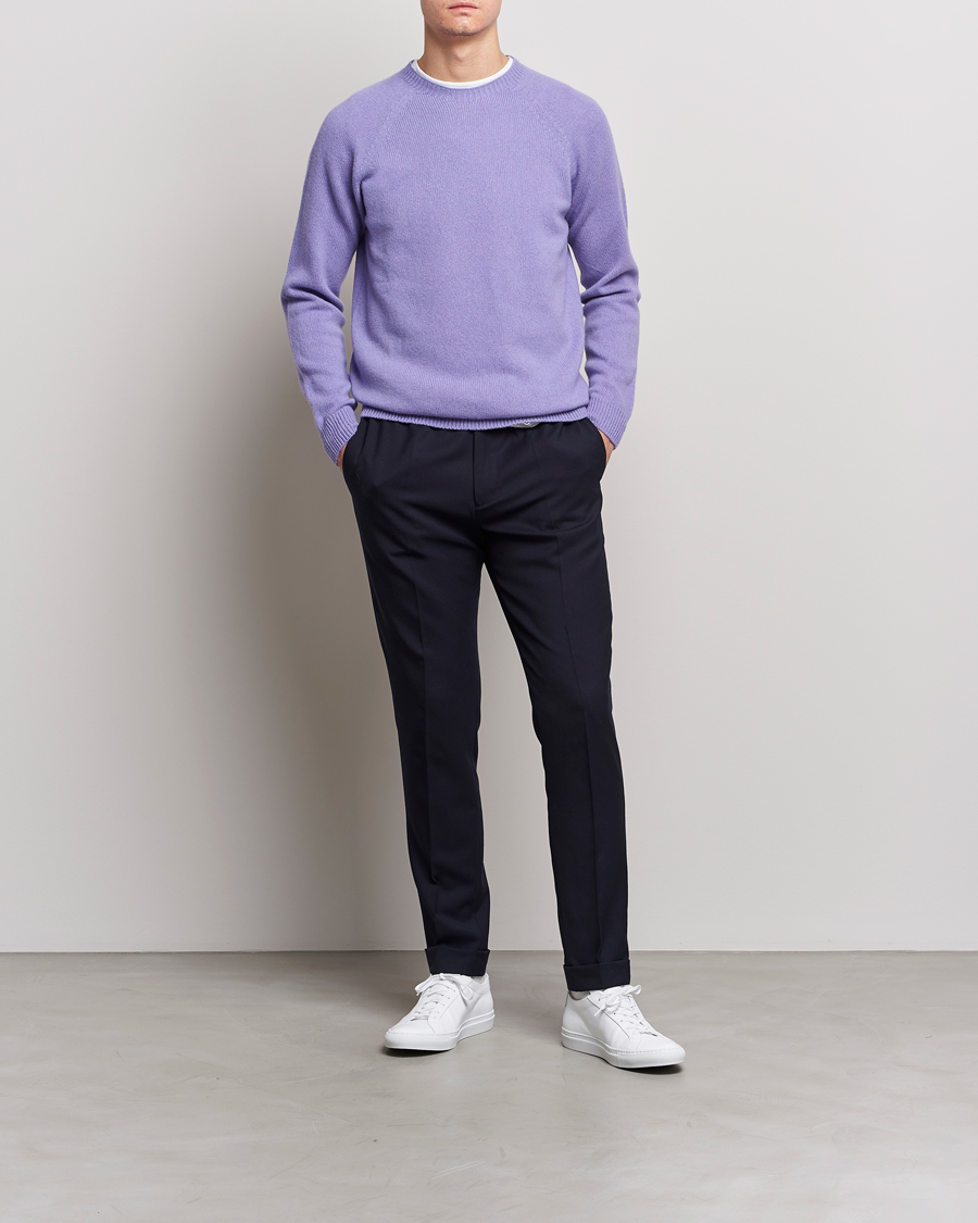 Heren | Truien | Sunspel | Lambswool Crewneck Heather