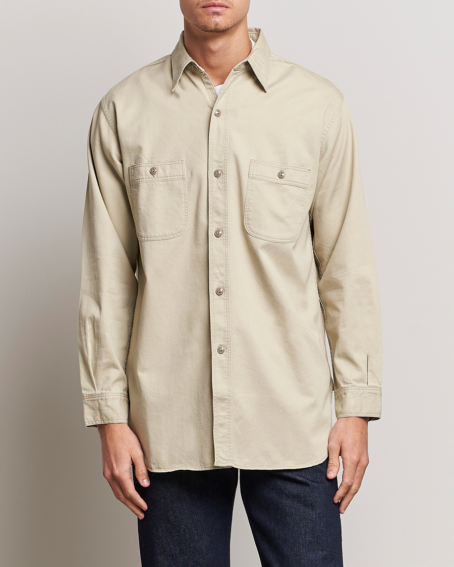 Homme | Chemises | orSlow | Double Pocket Utility Shirt Beige
