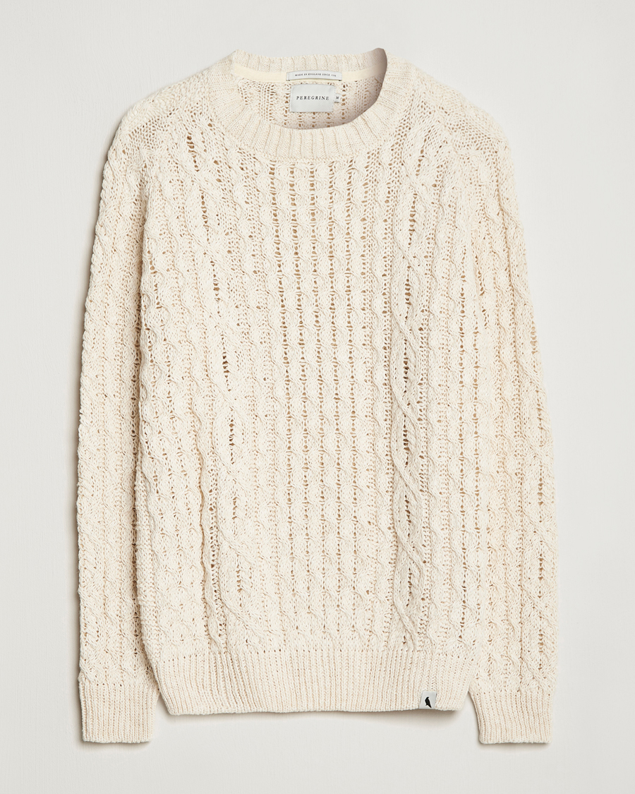 Homme | Pulls Et Tricots | Peregrine | Linen Arran Jumper Cream