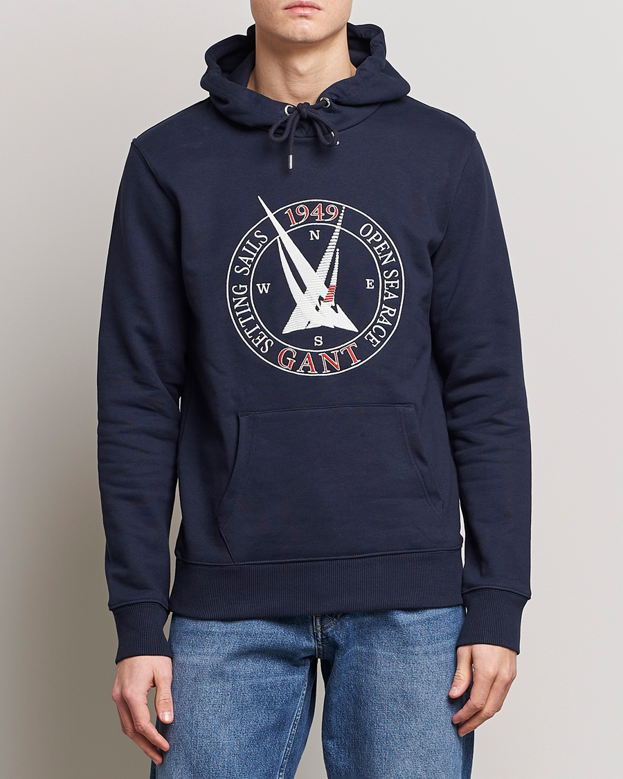 Homme | Pulls Et Tricots | GANT | Sailing Hoodie Evening Blue