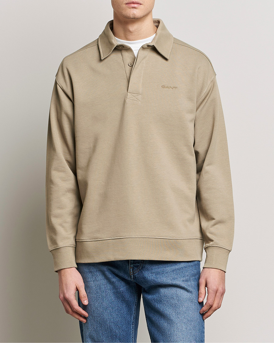 Homme | Pulls Et Tricots | GANT | Icon Heavy Rugger Taupe Beige