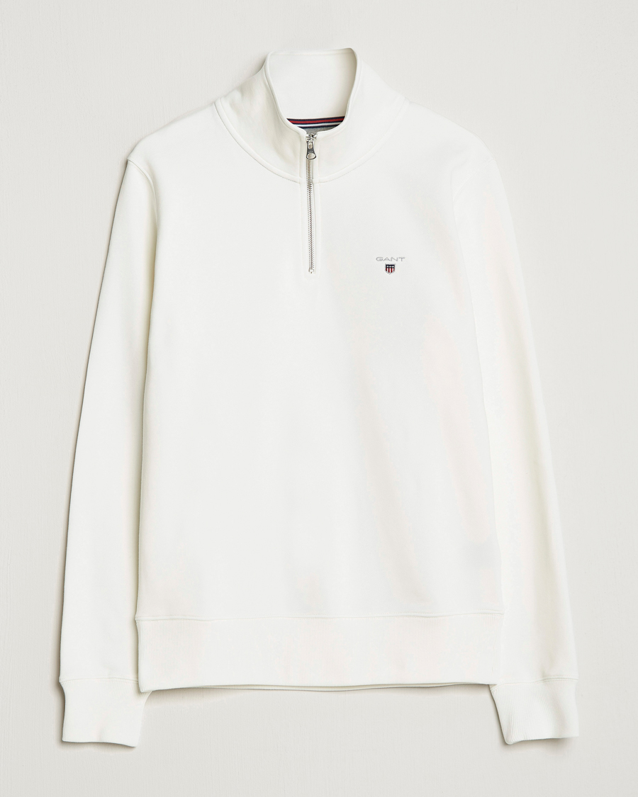 Heren | Truien | GANT | Original Shield Logo Half-Zip Eggshell