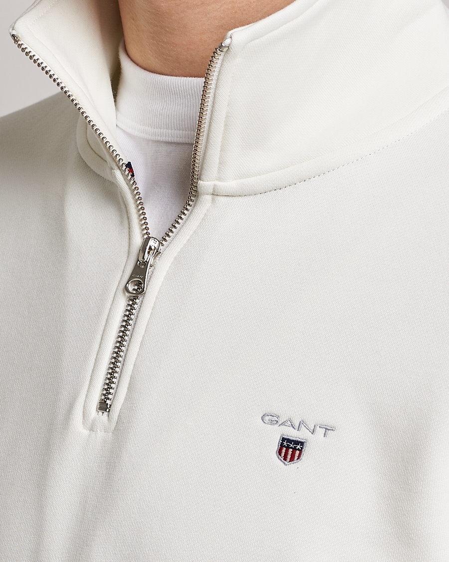 Heren | Truien | GANT | Original Shield Logo Half-Zip Eggshell