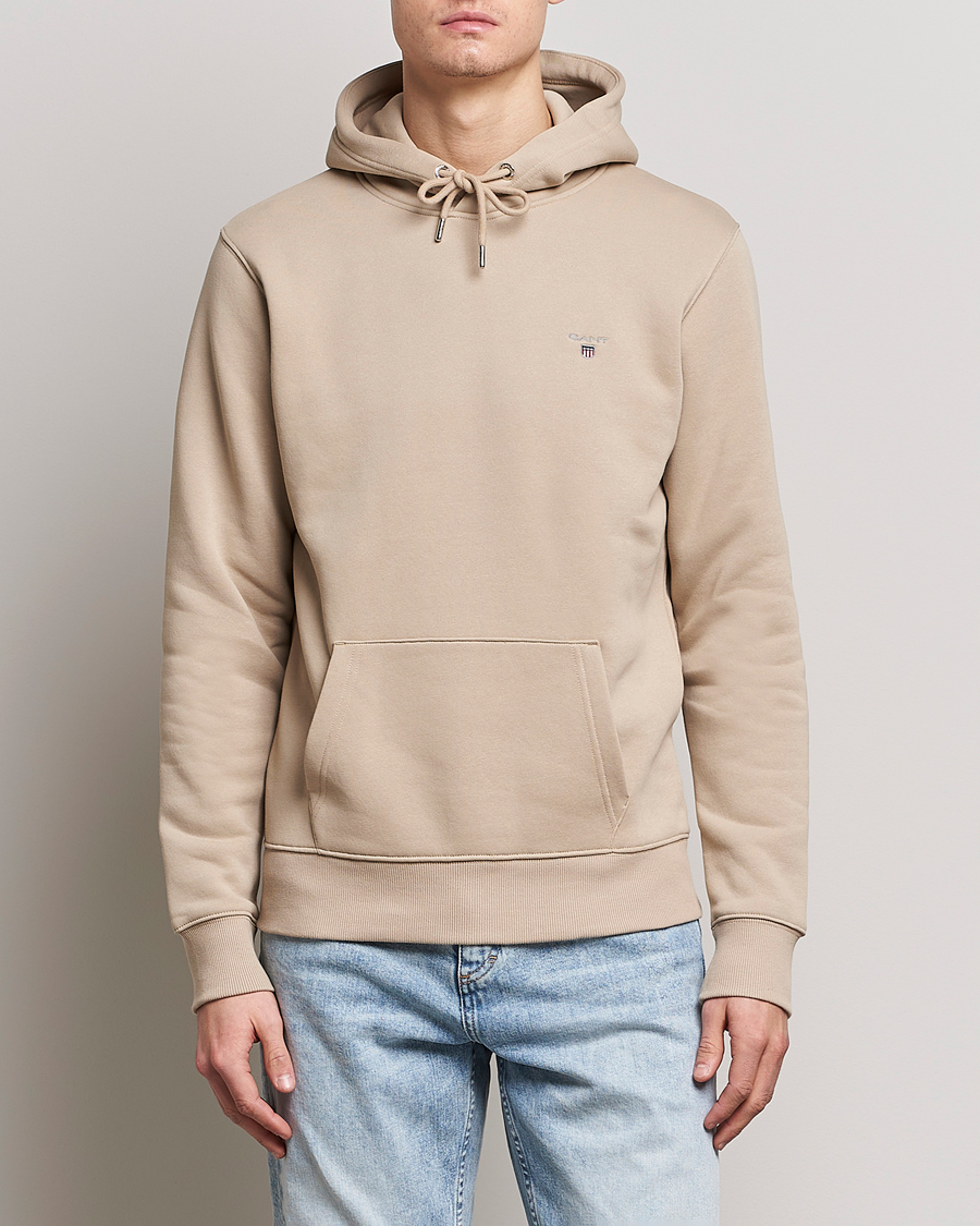 Heren | Truien | GANT | Original Shield Logo Hoodie Concrete Beige