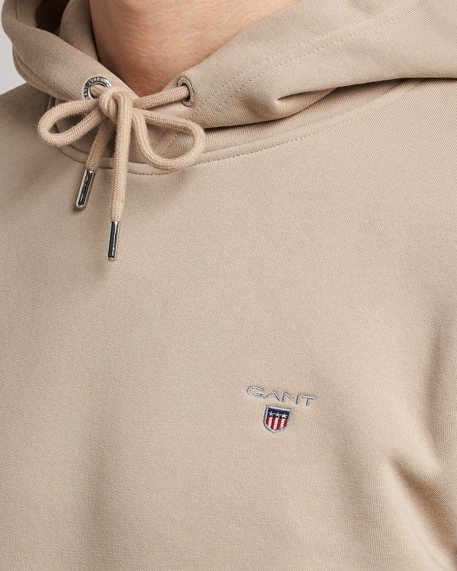 Heren | Truien | GANT | Original Shield Logo Hoodie Concrete Beige