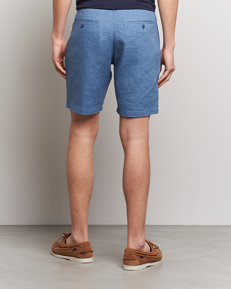 Homme | Shorts | GANT | Relaxed Linen Drawstring Shorts Salty Sea Blue