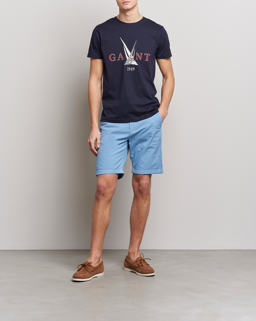 Heren | Korte broek | GANT | Regular Sunbleached Shorts Gentle Blue