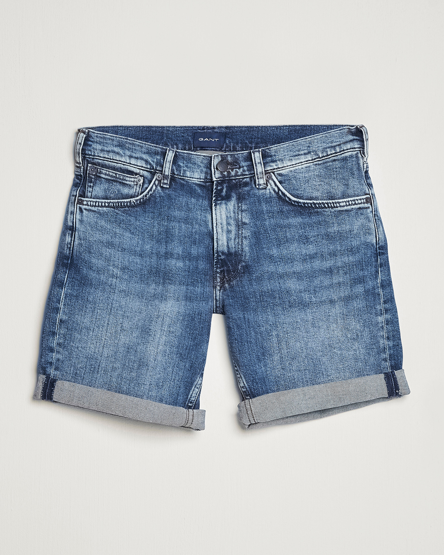 Heren | Korte broek | GANT | Arley Denim Shorts Medium Blue
