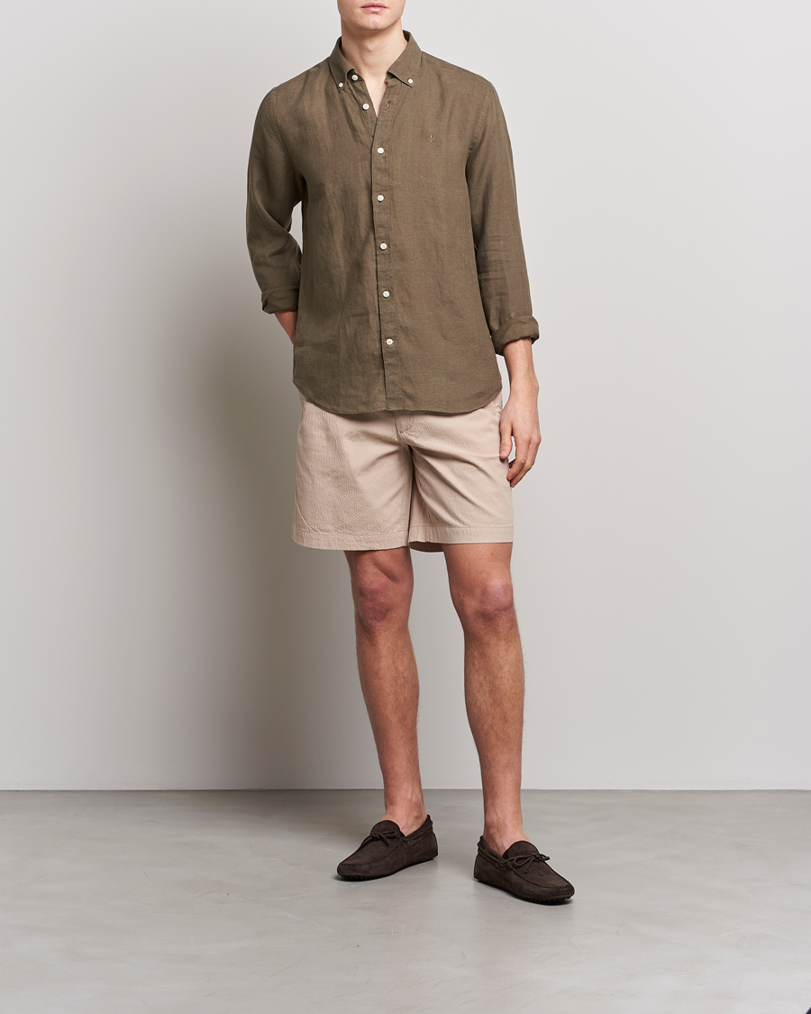 Heren | Korte broek | GANT | Seersucker Drawstring Shorts Dry Sand