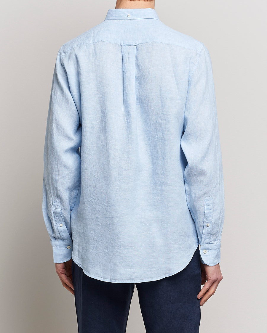 Heren | Overhemden | GANT | Regular Fit Linen Shirt Capri Blue