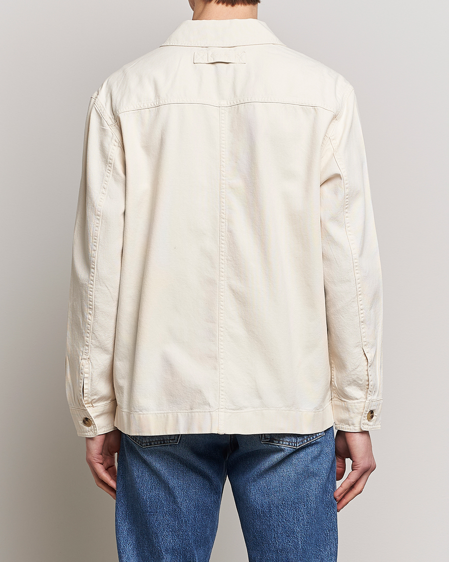 Heren | Overhemden | GANT | Garment Dyed Cotton/Linen Overshirt Ecru